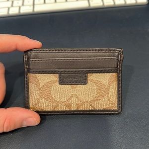 Coach Logo Brown Card Case